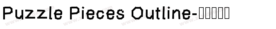 Puzzle Pieces Outline字体转换